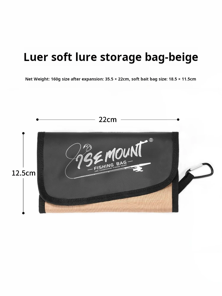 

Fishing Tackle Bag – Waterproof Lure Storage Organizer, Portable Removable Soft Bait Pouch for Outdoor Fishing