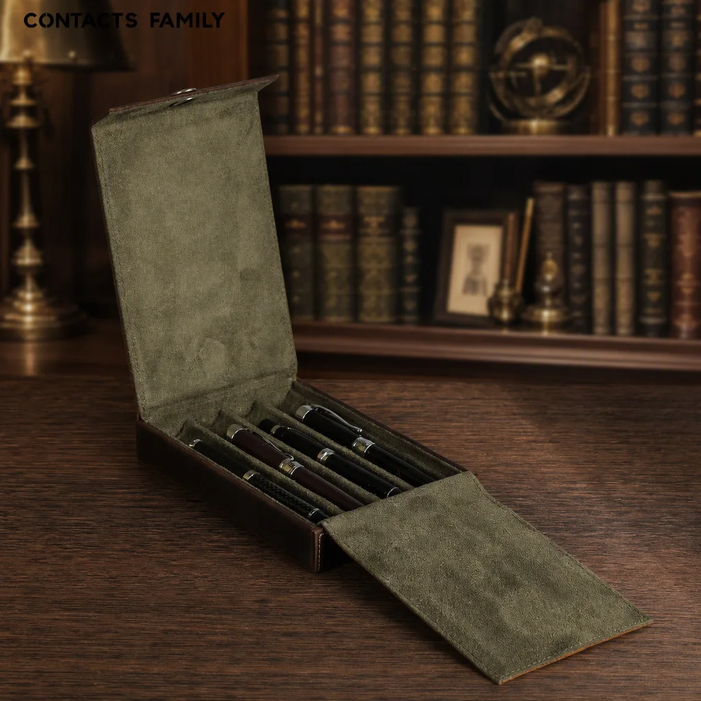 astuccio-per-penne-stilografiche-in-vera-pelle-per-4-posti-fatto-a-mano-con-coperchio-a-chiusura-magnetica-forniture-scolastiche-e-cancelleria