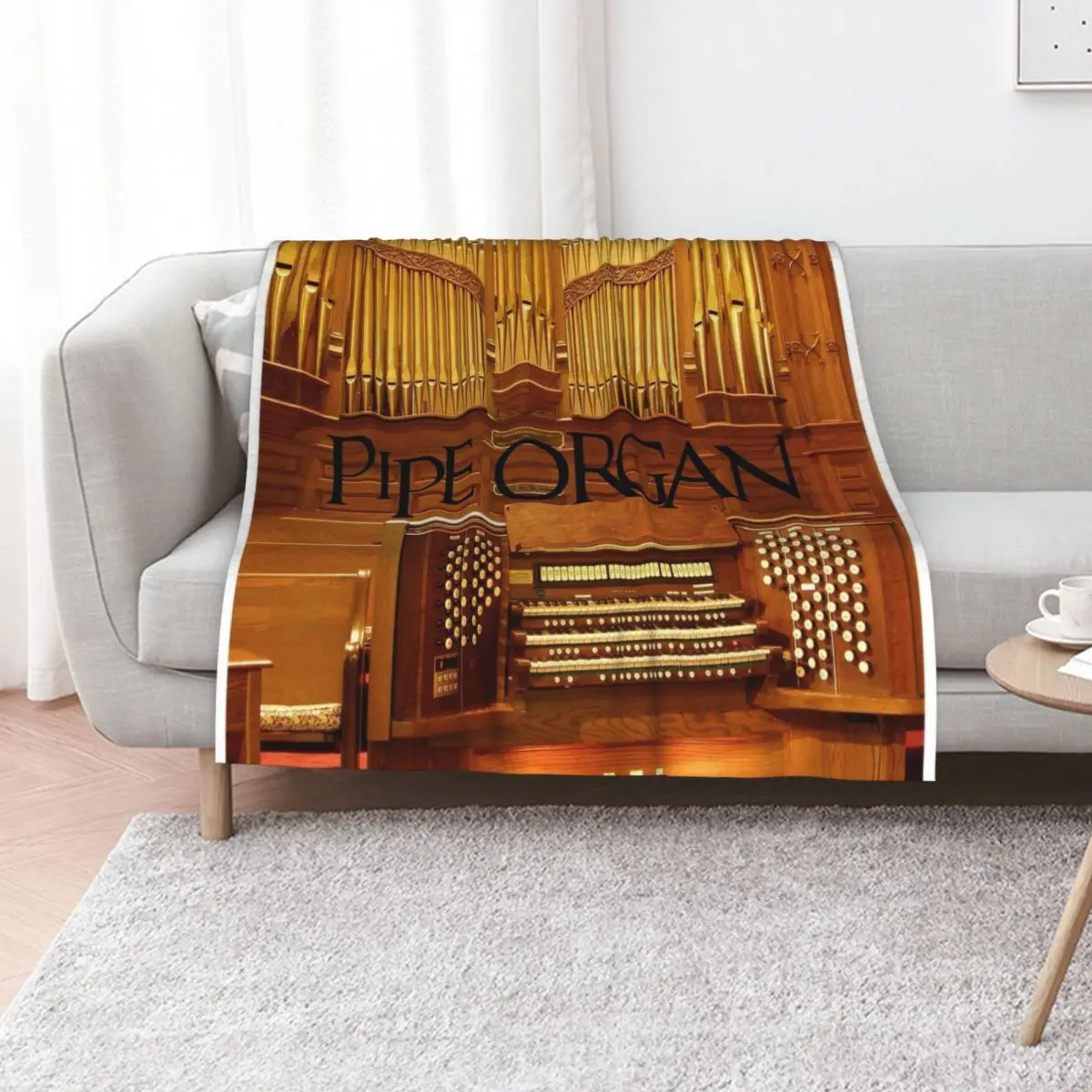 Big Pipe Organ Throw Blanket for winter Decorative Sofa decorative Sofa Soft Big Retros Blankets
