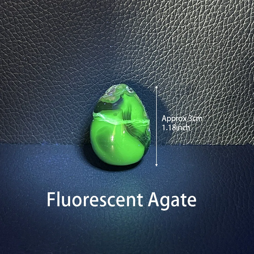 1 قطعة الكريستال الطبيعي الفلورسنت العقيق البيض UV رد فعل الحرف اليدوية تنقية الحلي ديكور المنزل هدايا الشفاء الروحي #3