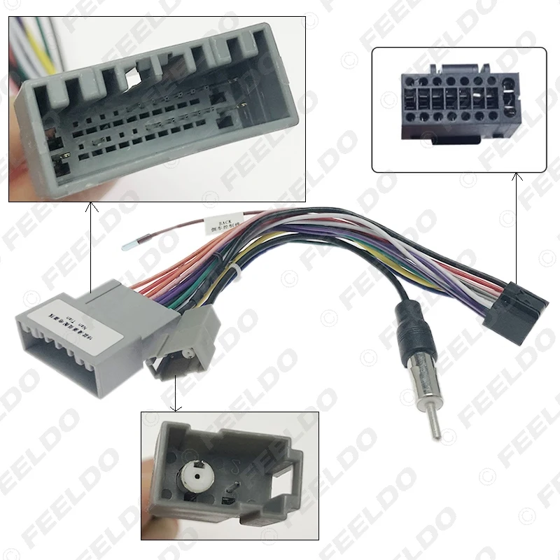 Android Car Audio DVD Player 16PIN Power Cable Adapter for Honda CR-V/BR-V/HR-V/Jazz Radio Wiring Harness Accessory