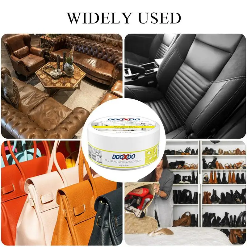 Crema limpiadora de zapatos blanca eficiente, eliminador de manchas multifuncional, blanqueador de zapatos, crema limpiadora multiusos con esponja