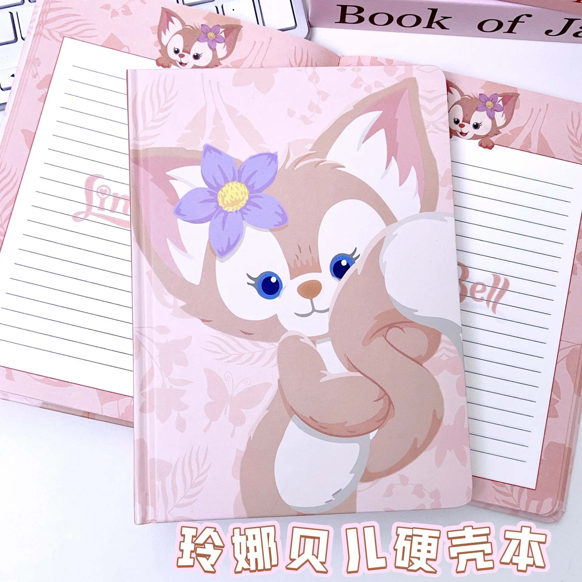 

New Disney LinaBall Color Page Cartoon A5 Hardshell Student Diary Horizontal Line Handbook Color Page Girl Gift