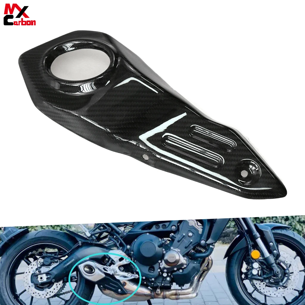 

Motorcycle Exhaust Cover Heat Shield Protective Cover Full Carbon Fiber Body Fairing Kit For Yamaha MT09 FZ09 2017-2020