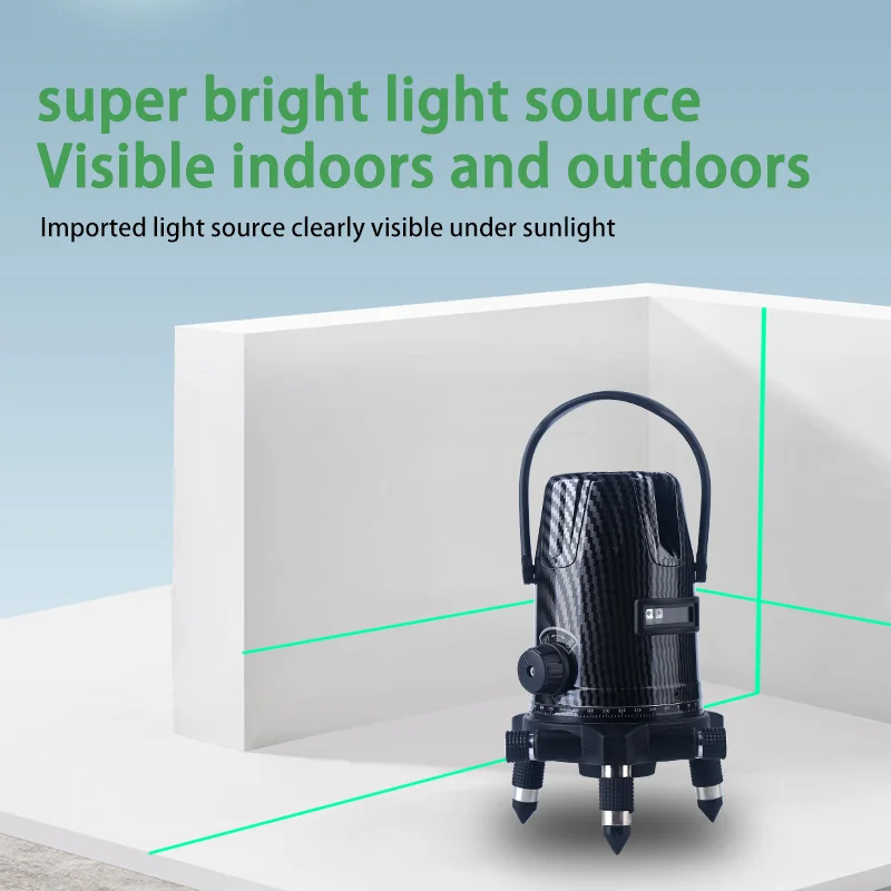 Factory Supply 2/3/5 Lines Nivel Laser Level 360 Laser Level 2 Lines Green Light Outdoor Glare Spirit Level 4
