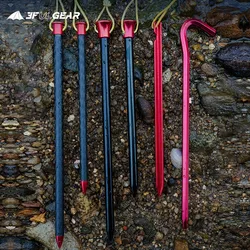 3F UL Gear 15.5cm/20cm Outdoor Ultralight Aluminum Alloy Stakes Camping Carbon Fiber Guy Line Canopy Rope Nails Tent Accessories