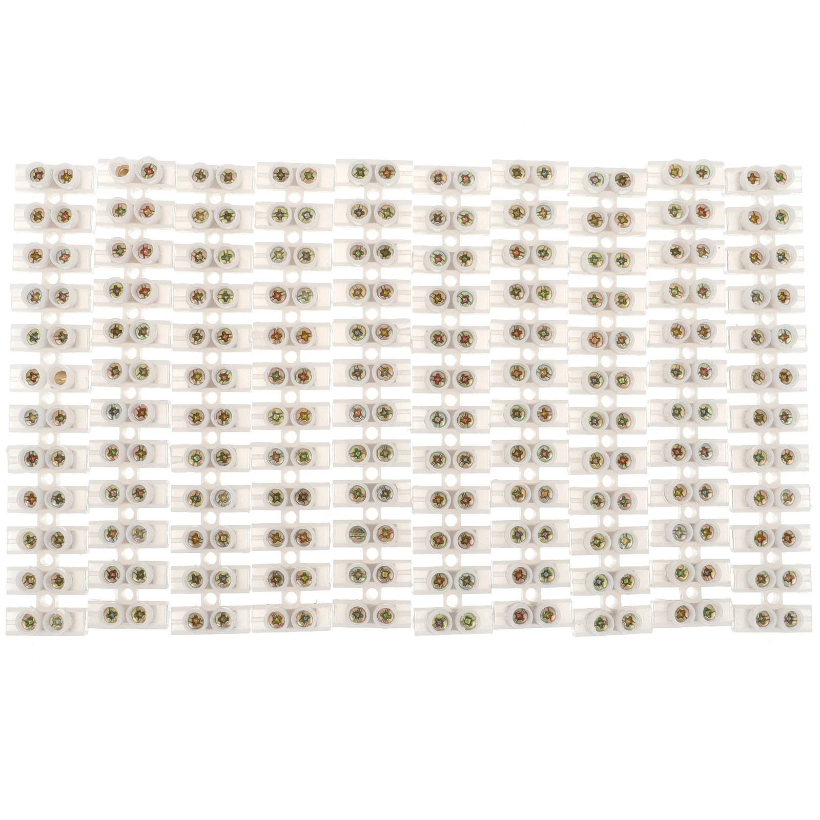 

10pcs 12 Position Terminal Block Brass Conductor Flame Retardant Screw Wire Connector For Lighting Motor Electrical Control