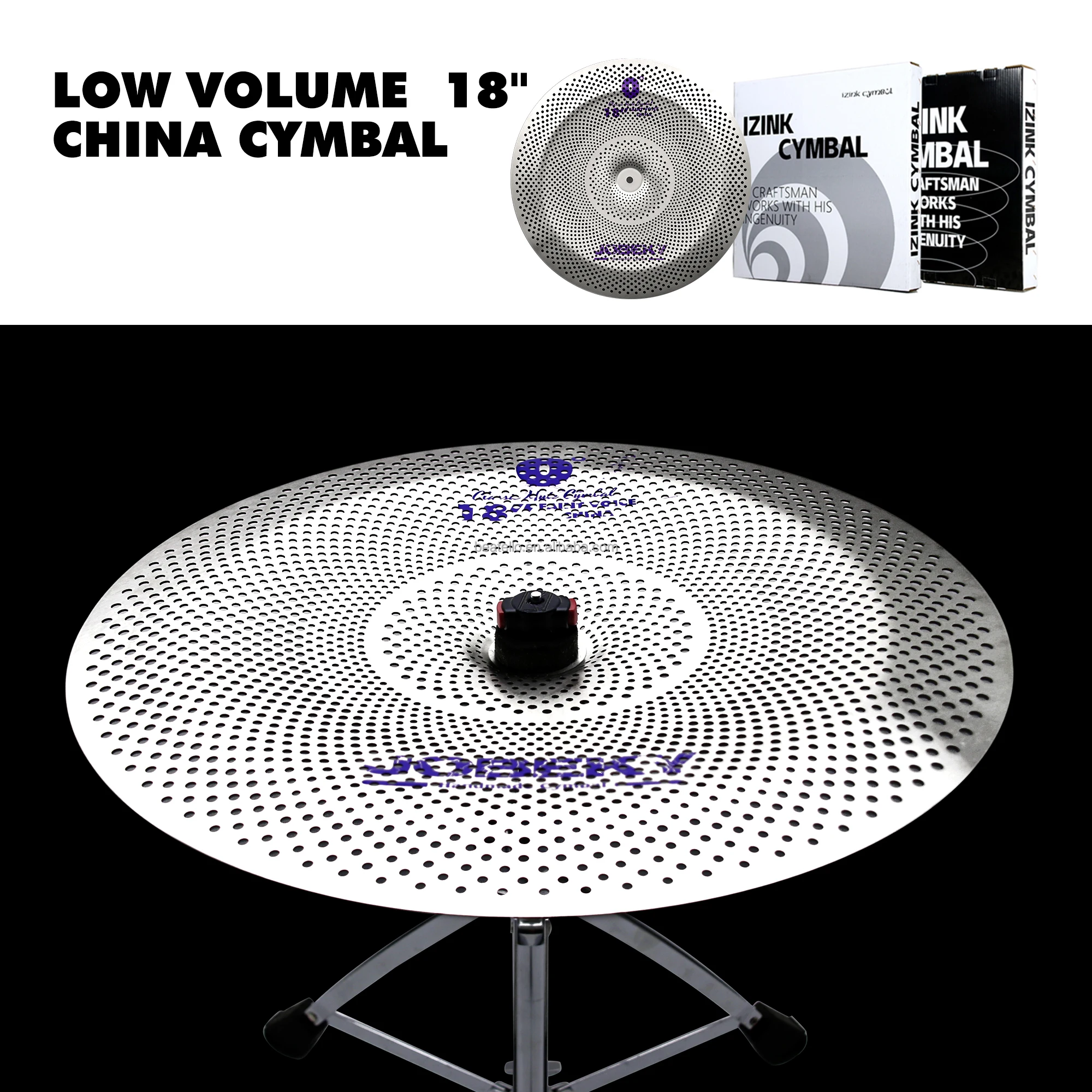 18 Inch Rock CHINA With Holes Rock O-Zone TRASH CHINA Chinese Cymbals Suitable For Drum Kits Professional Gear