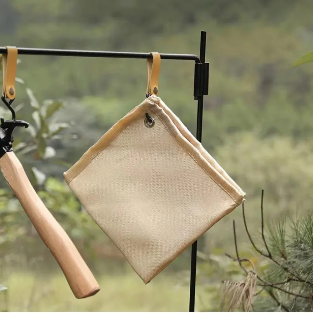 

Glass Coated Camping Fireproof Cloth Multidimensional Blanket Outdoor Under Grill Mat Black/Khaki Fiberglass Flame Retardant Mat