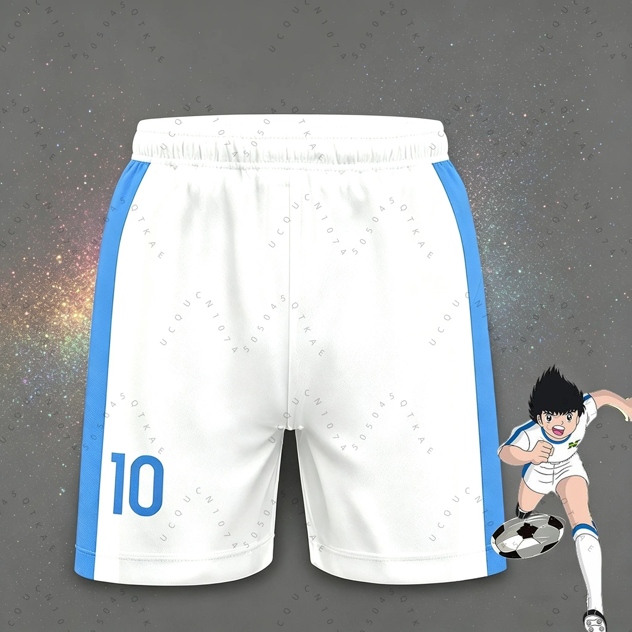2 Piece Outfit Children Tracksuit Captain Tsubasa Football No.10 T-shirt+Shorts Set or T-shirt Shorts Sports Kids Adult Clothes - view 5