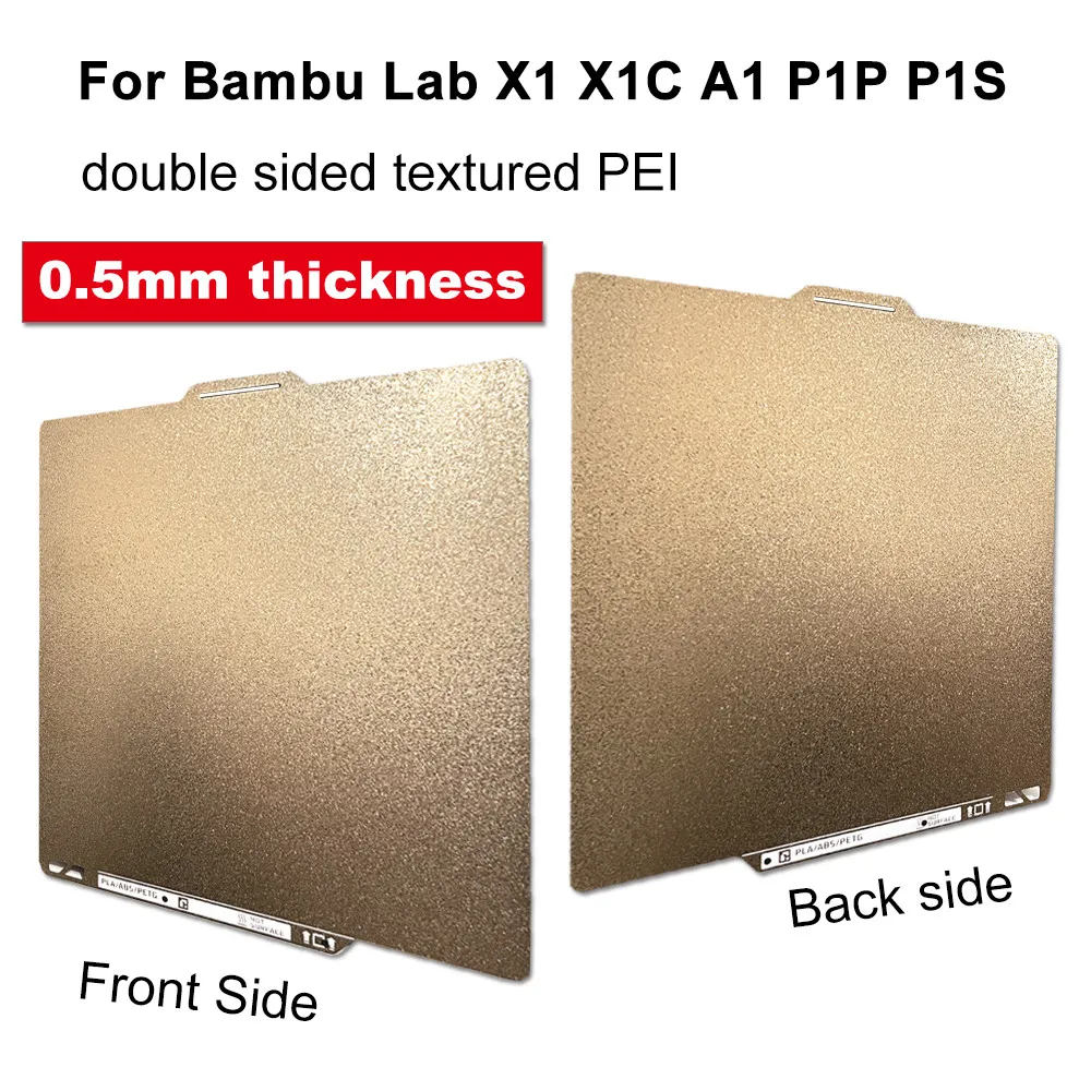 

Pei Plate Textured for Bambulab A1 P1P P1S X1 X1C X1E Build Plate Double Sided Spring Steel Sheet PEI for Bambu Lab X1 Carbon