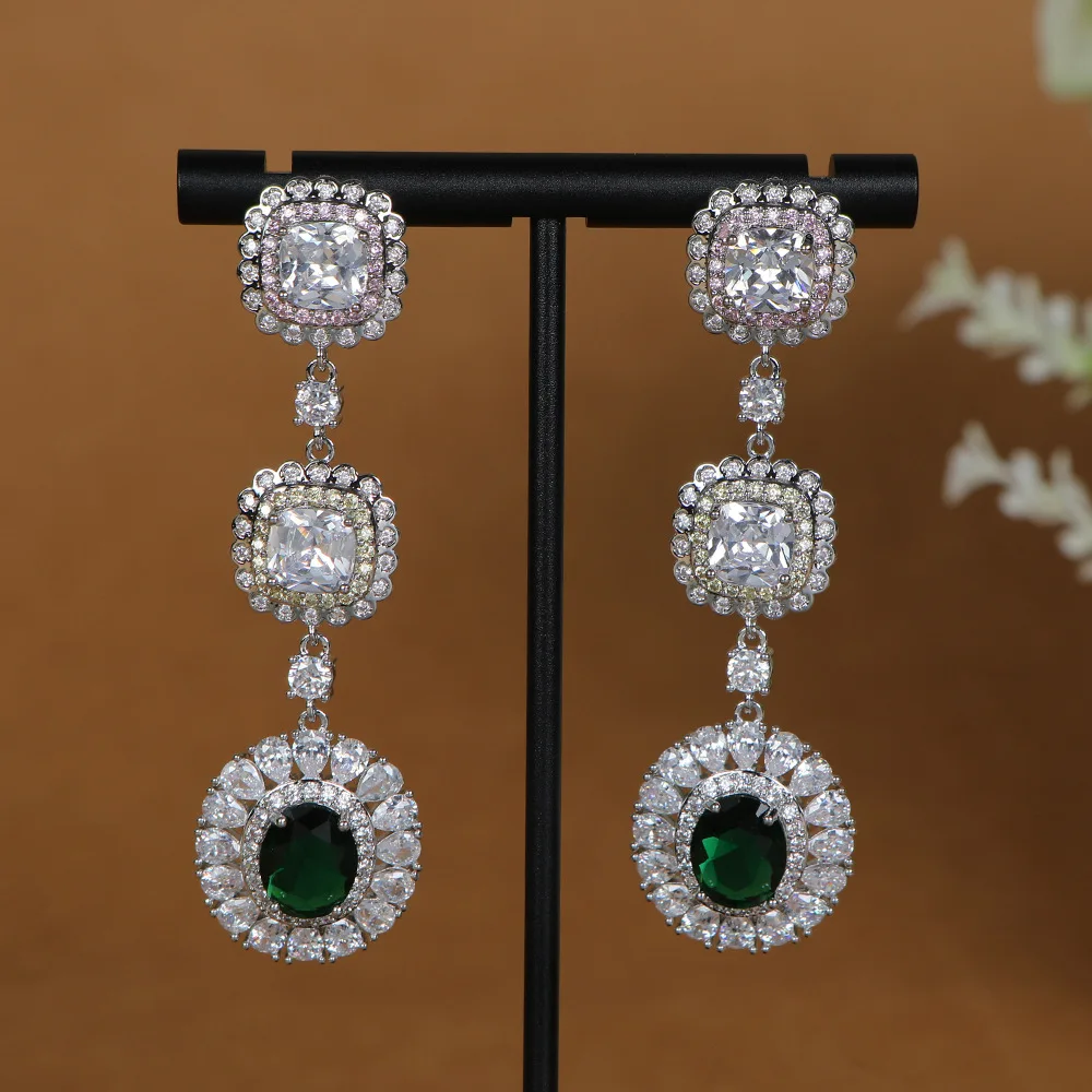 

HIBRIDE Classic Heartbeat Jewelry Unique Fashion Women's Everyday Long Earrings for Holiday Wedding Prom Gift Dress E304