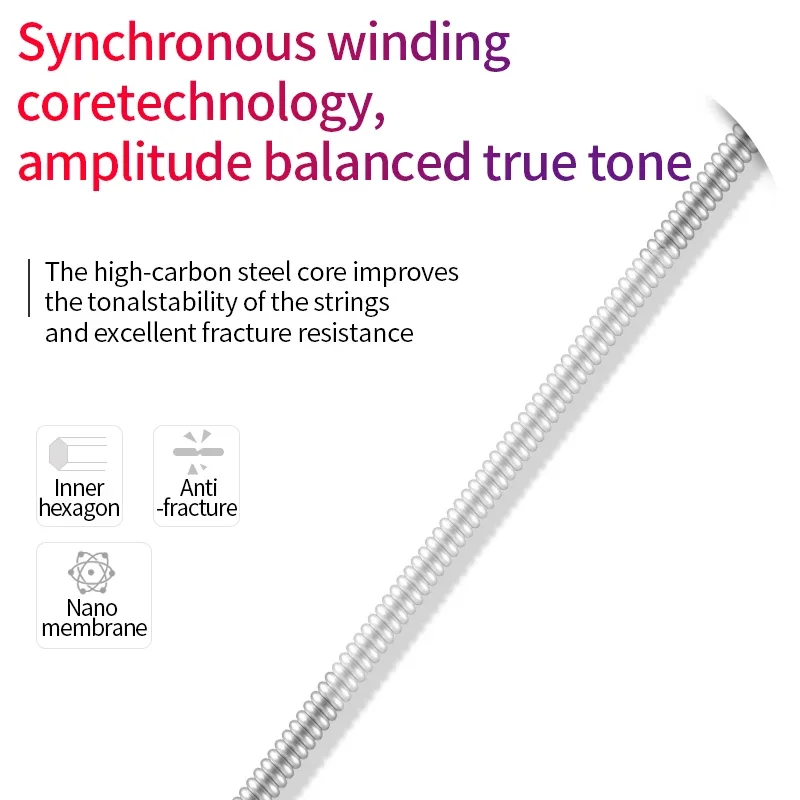 Orphee سلاسل الغيتار الكهربائي قفل النار سلسلة نانو طلاء سداسية الأساسية 100% النيكل سلاسل الغيتار الكهربائي الملحقات #5