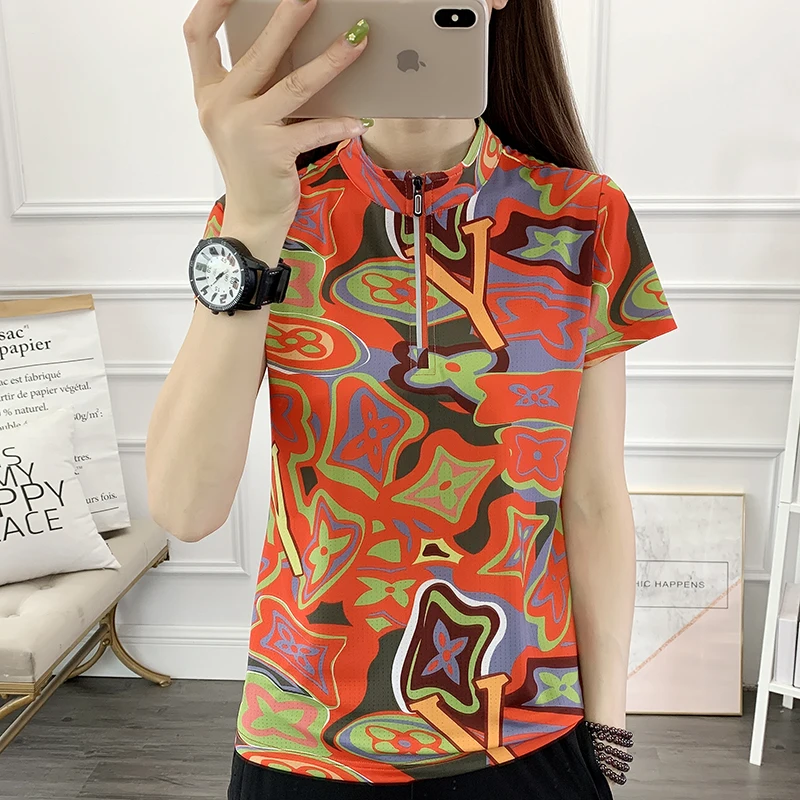 Outdoor Running Long Sleeve T-shirt Women Hiking Breathable Sport Sweatshirt Elasticity Camping Mom Quick Dry Fashion Print Top