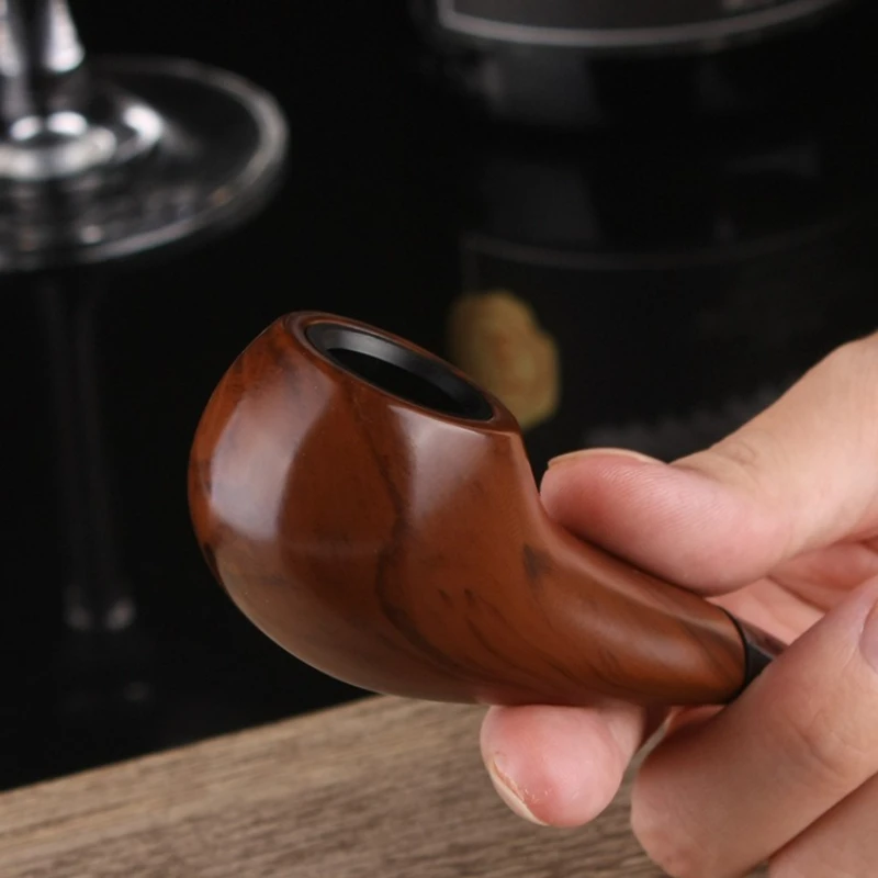 Handmade Solid Wood Pipe Heather Wood Grain Vintage Vintage Filter Pipe Smoke, Men, Gifts, Smoking Gadgets