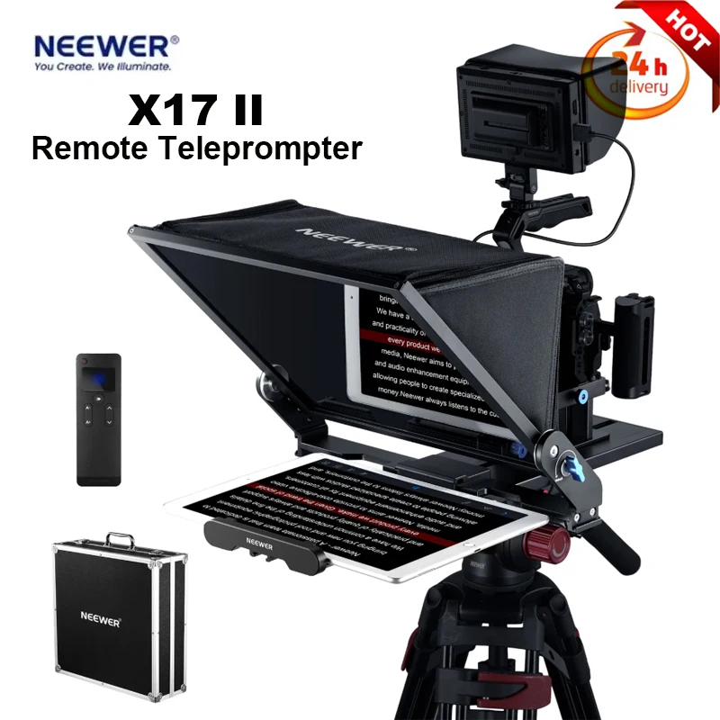 NEEWER X17 II リモートテレプロンプター 17インチ大型スクリーン