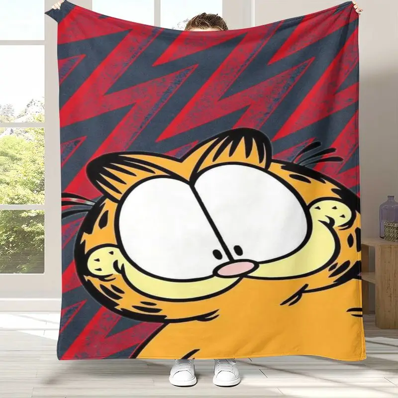 Funny Cartoon G-Garfield Soft Flannel Throw Blanket,Cozy Warm Blanket for Bed,Sofa,Living Room,Picnic,Camping,Home Decor,Gift