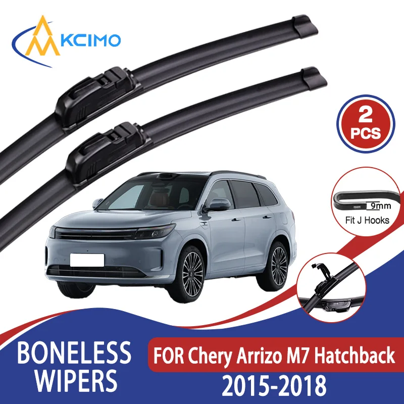 

For Chery Arrizo M7 Hatchback 2015-2018 Car Wiper U-type Soft Rubber Boneless Wiper HD Quiet Durable Automotive Wiper 22"+18"