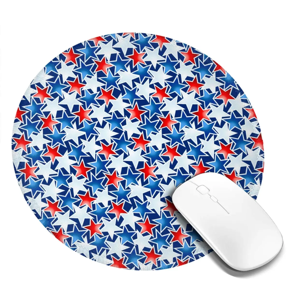 Red White And Blue Star Mouse Pad Abstract Stars Print Soft Mousepad Gaming Accessories For Laptop PC MacBook Graphic Mouse Mats