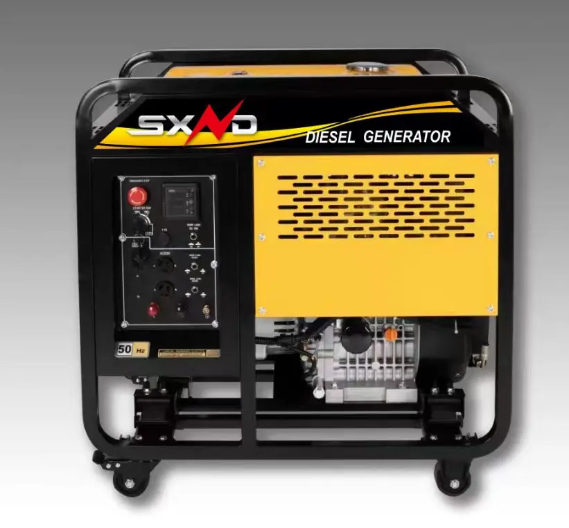 Factory Priced 11kw Silent Portable Diesel Generator 3-Phase Alternator with ATS Options 50/60hz Frequency 200kw Rated Power