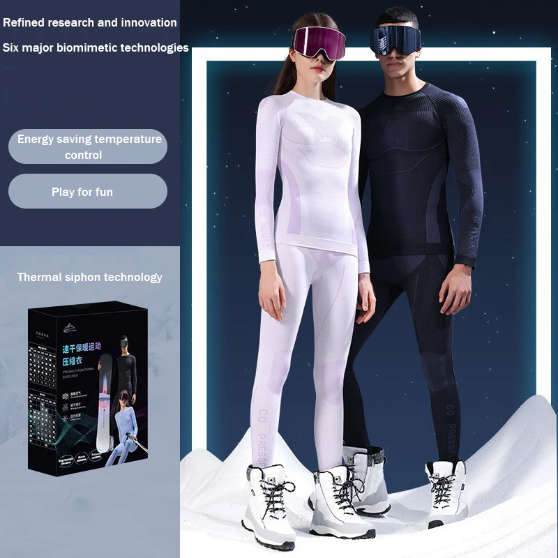 

Winter Ski Thermal Underwear Sets Men Women Sweatwicking Breathable Quick Dry Tracksuit Ski Thermo Underwear Long Johns