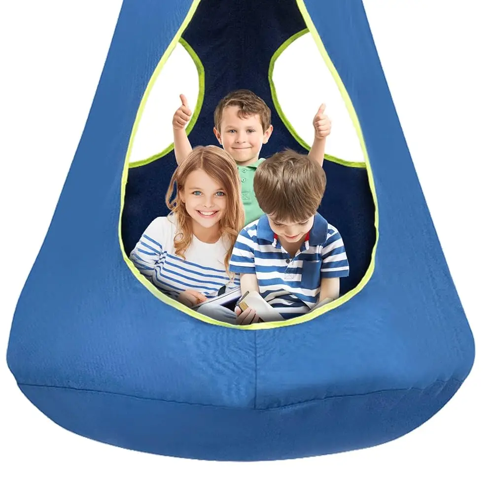 

Kids Nest Swing Chair, Hanging Hammo Chair Nest Hammo Swing Chair With Pocket For Outdoor And Indoor(43.5"" D X 52"" H)
