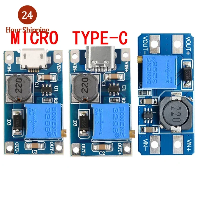 5PCS MT3608 DC-DC Step Up Converter Booster Power Supply Module Boost Step-up Board MAX output 28V 2A