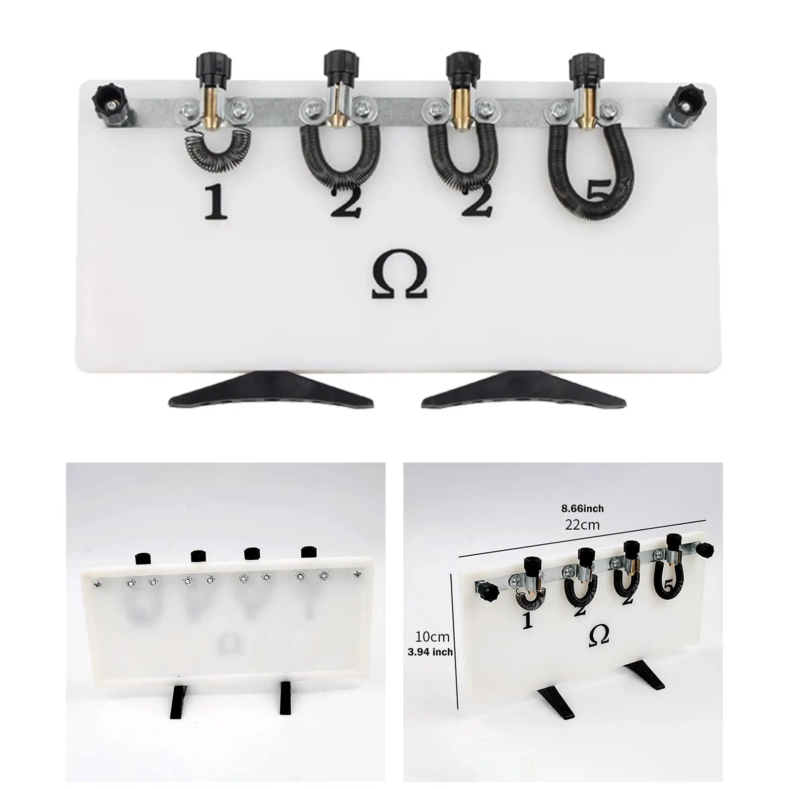 Widerstandsbox, pädagogischer Unterricht, Klassenzimmer, verstellbarer physikalischer Knopf, Schalter, wissenschaftliches Lernen, Strom, variable Widerstandsbox