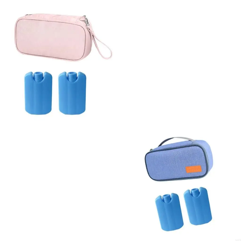 

Portable Breast Milk Insulated Bag with Empty Ice Pack Keeps Cold Spacious Interior Storage Bags Multiple Color Optional