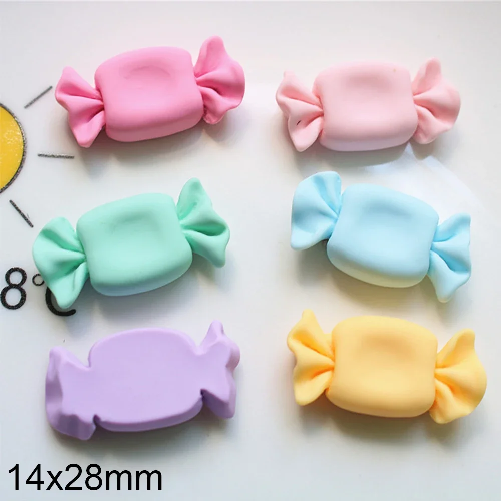 10PCS 14x28mm Sweet Candy Series Resin Flat Back Cabochons For Hairpin Scrapbooking DIY Jewelry Craft Decoration Accessories
