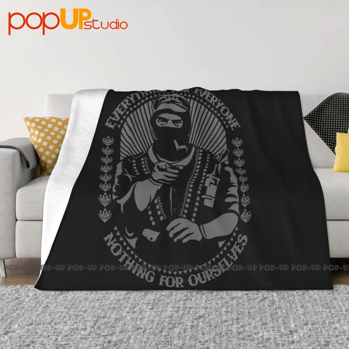 Zapatista Todo For Everyone Phrase Marcos Zapata Ezln Che Galeano Blanket Warmth Super Soft Bedding Throws