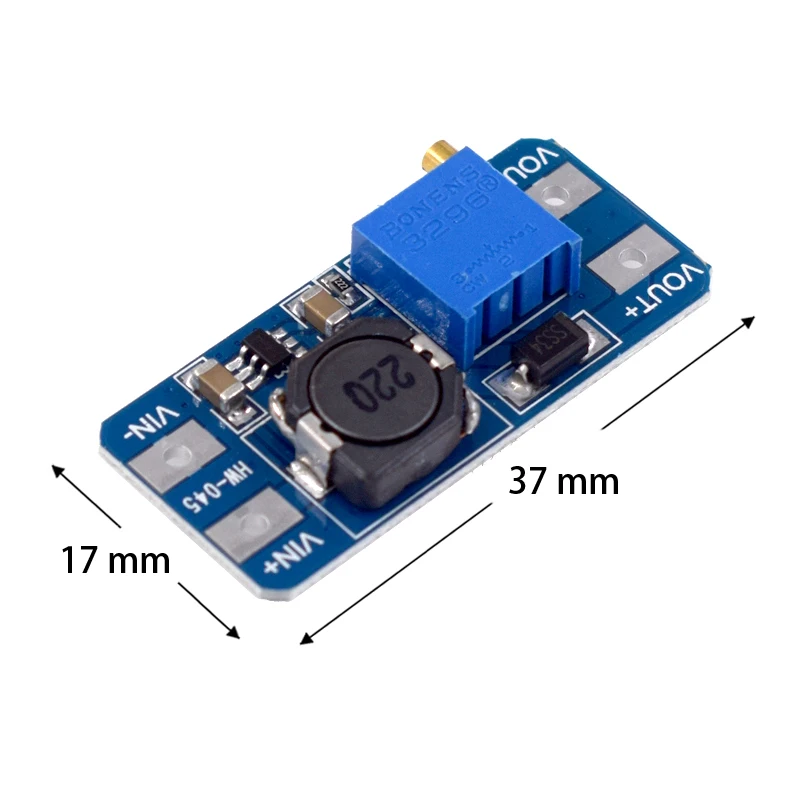 5PCS MT3608 Boost Module DC-DC Step Up Converter Booster Power Supply Module Board Max 2A 2V-24V To 5/9/12/28V for Arduino