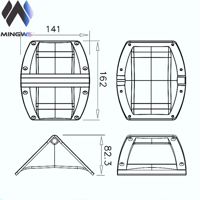 MW Audio Y10P 2 Stück Einbau-Lautsprechergehäusegriff, 162x141x82mm Robuster Ersatzgriff für professionelle Audiogeräte – Detail 1