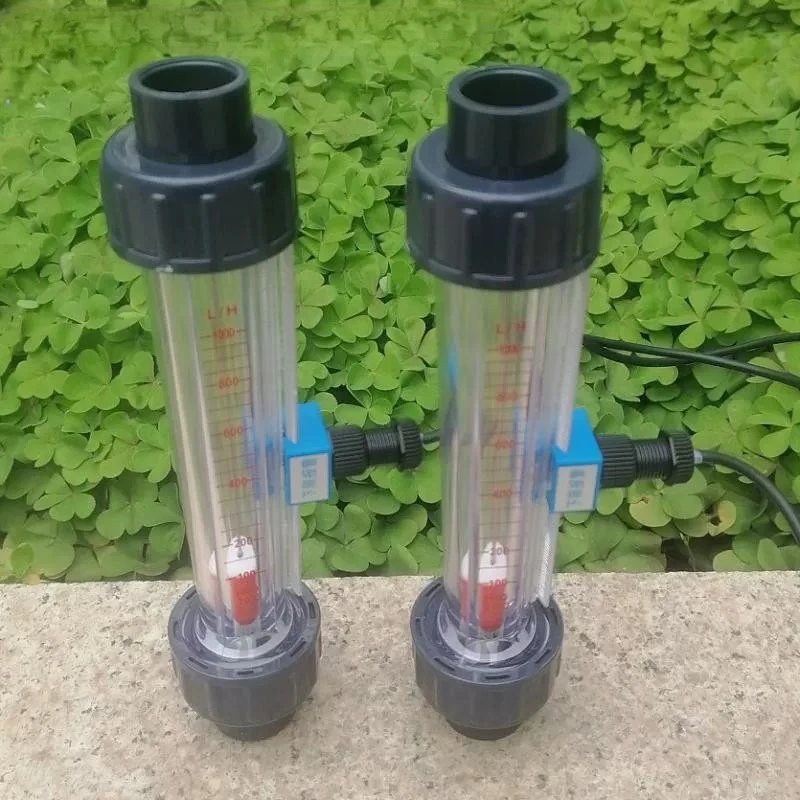 UPVC Rotameter Flow Meter 0-2000L/h with Limit Alarm Switch for Pipe