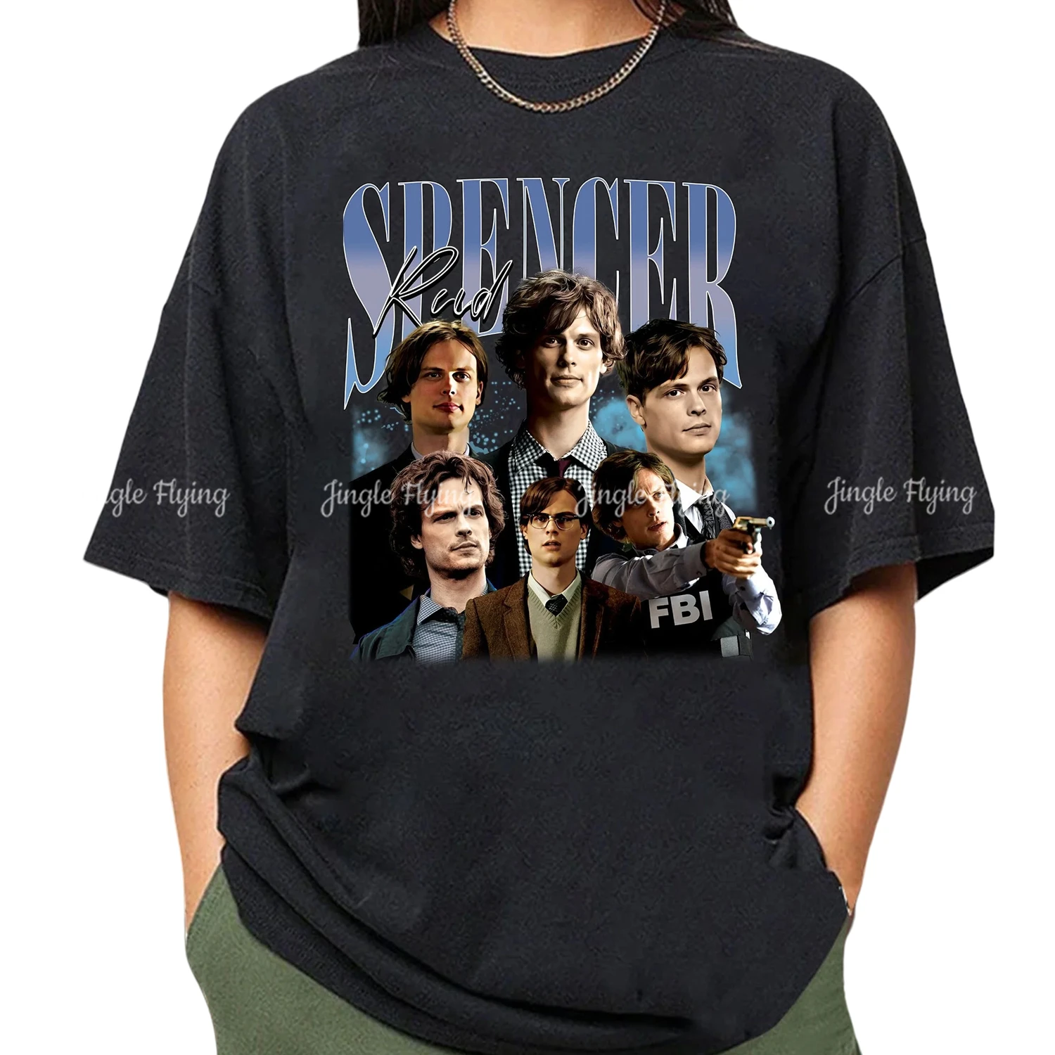 Spencer Reid Homage T-Shirt Graphic Unisex Retro 90S Fans Gift For Women And Men