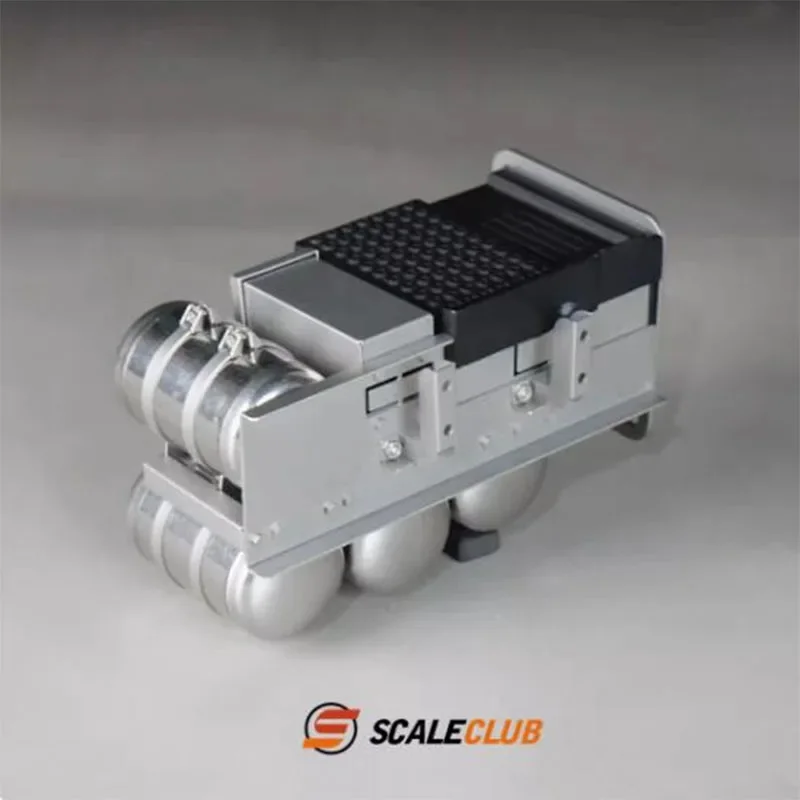 نموذج ScaleClub لشاحنة مقطورة 1/14 FH750 صندوق بطارية مطور حزام خزان الغاز دواسة ملحقات RC #3