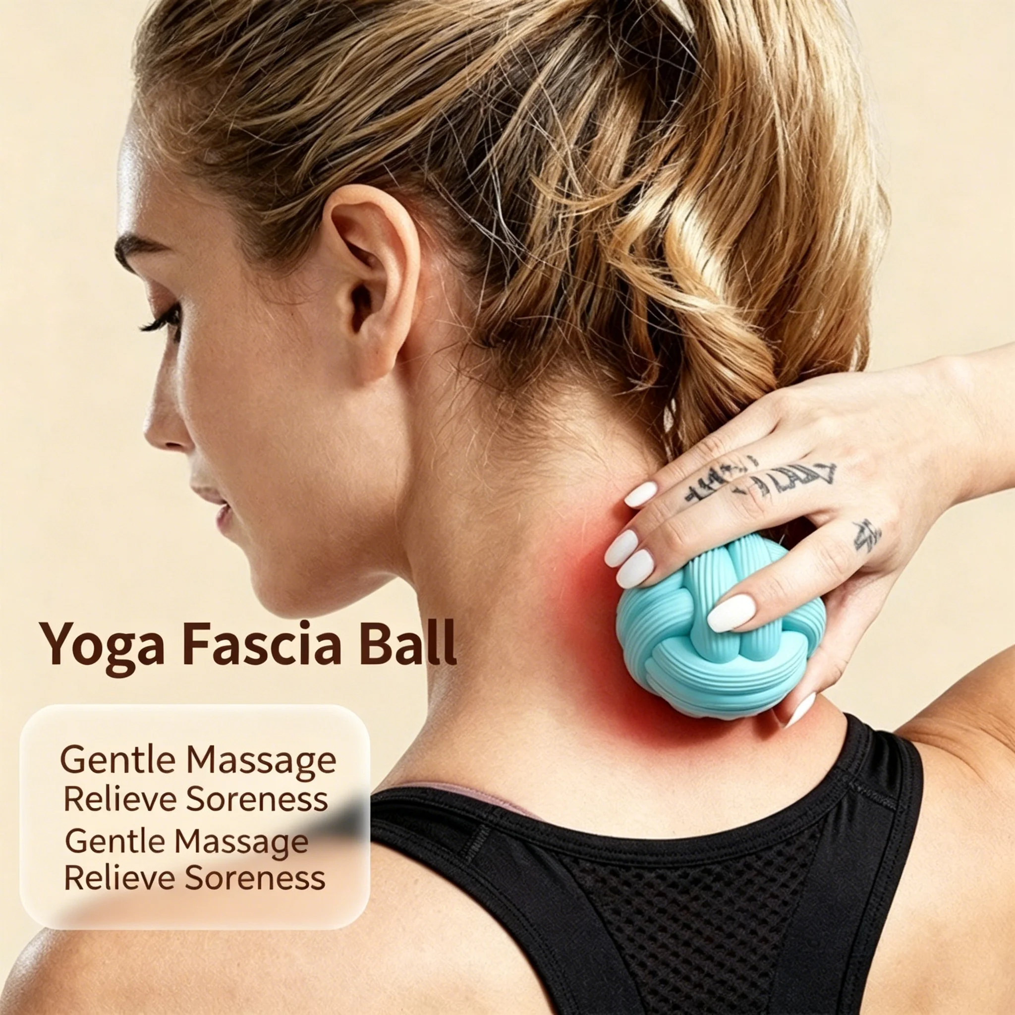 Silicone Fascia Massage Ball Portable Yoga Fitness Ball For Full Body Muscle Soreness Relief Deep Tissue Trigger Point Massager
