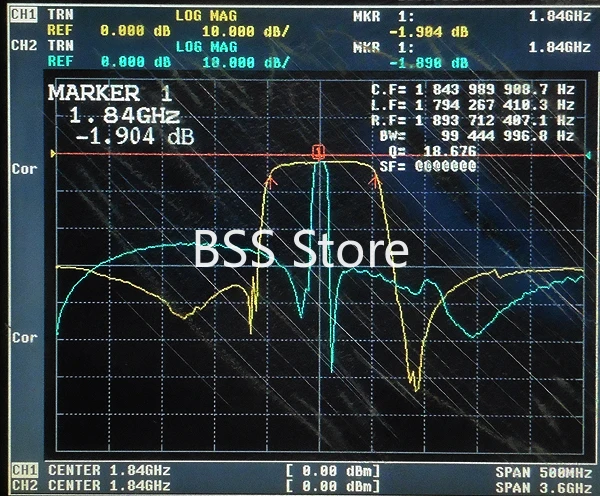 FBP-1840s Special SAW bandpass filter for 1840MHz communication system, 1dB 1810-1870MHz, SMA sensor