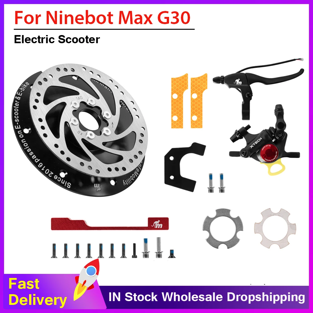 

Monorim MD-MXR1 Pro Upgrade 140mm Xtech Disc Brake Calipers Kit for Segway Ninebot Scooter Max G30 Series Rear Motor Accessorie