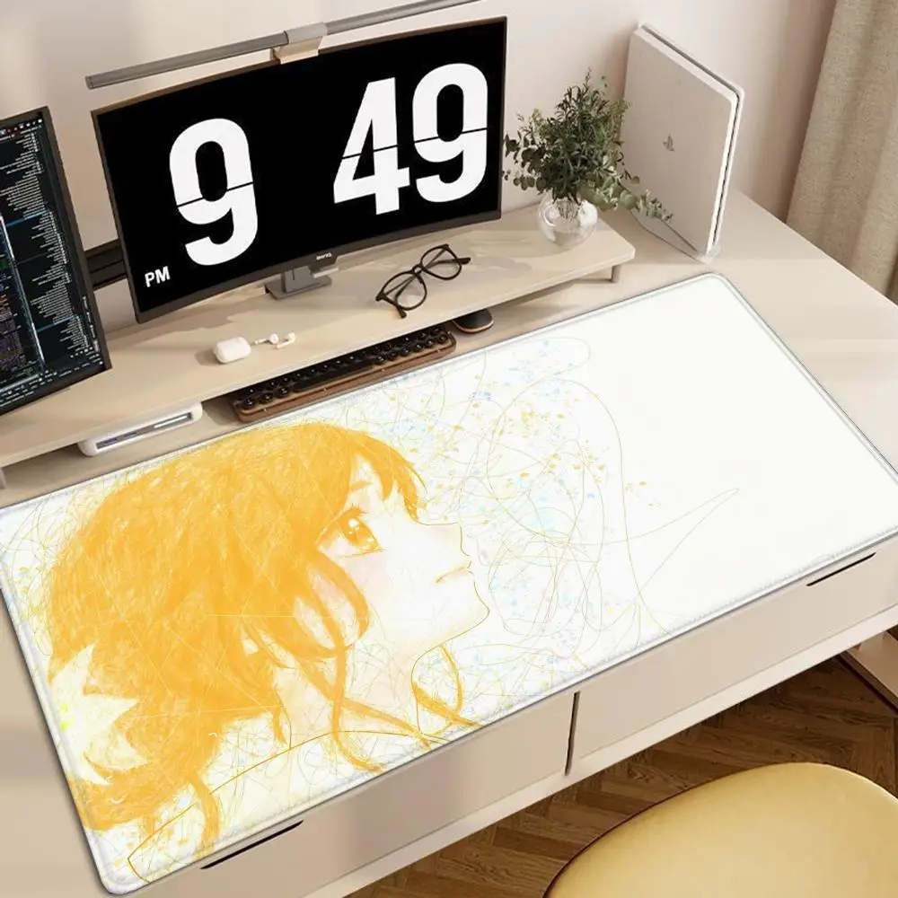

The Fragrant Flower Blooms with Dignity mousepad Cute girl Kaoruko Waguri deskmat Non-Slip Rubber Edge locking HD Printing pad