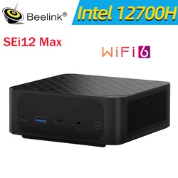 Beelink SEi12 Max Mini PC Intel i7 12700H 32GB DDR4 500GB SSD compatible con 4K @ 60Hz WiFi6 BT5.2 HTPC computadora de escritorio SEi