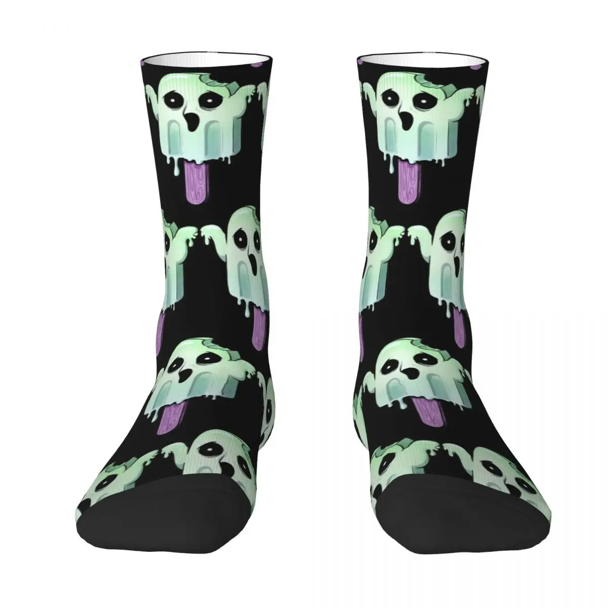 Ice Cream--trick Or Treat Stockings Custom Gothic Socks Spring Anti Slip Socks Men's Skateboard Soft Socks