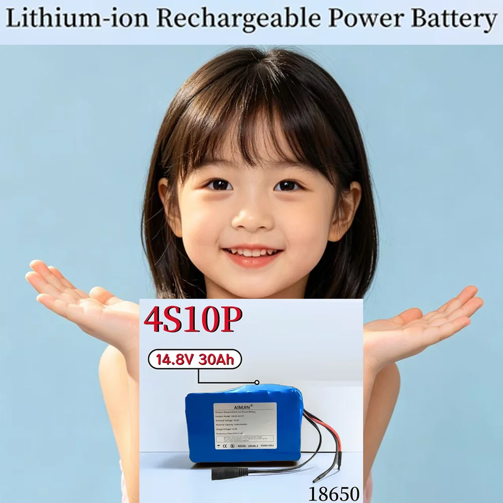 4S10P Original 16.8V 30Ah 14.8V Lithium Battery Pack with BMS for Inverter Smart Robot High-power Equipment Etc ⚡⚡