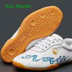 Genuine Leather Kung Fu Tai Chi Shoes Martial Art Shoes Sneakers Comfortable Soft Cowhide Free Flexible Sole Men Women 2024