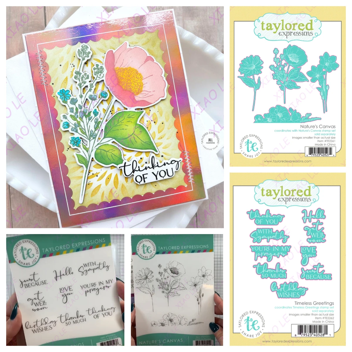 Natur Leinwand zeitlose Grüße Metall Stanzformen und Stempel DIY Scrapbooking Karte Schablone Papier Karten handgemachte Album Stempel