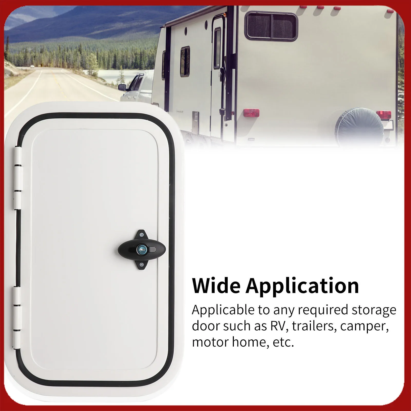 

Дверь багажа для хранения доступа к автофургону Дверь багажа для автофургона H500 W300 мм Закругленный угол Дверь хранения доступа к ультрафиолетовому излучению для прицепа