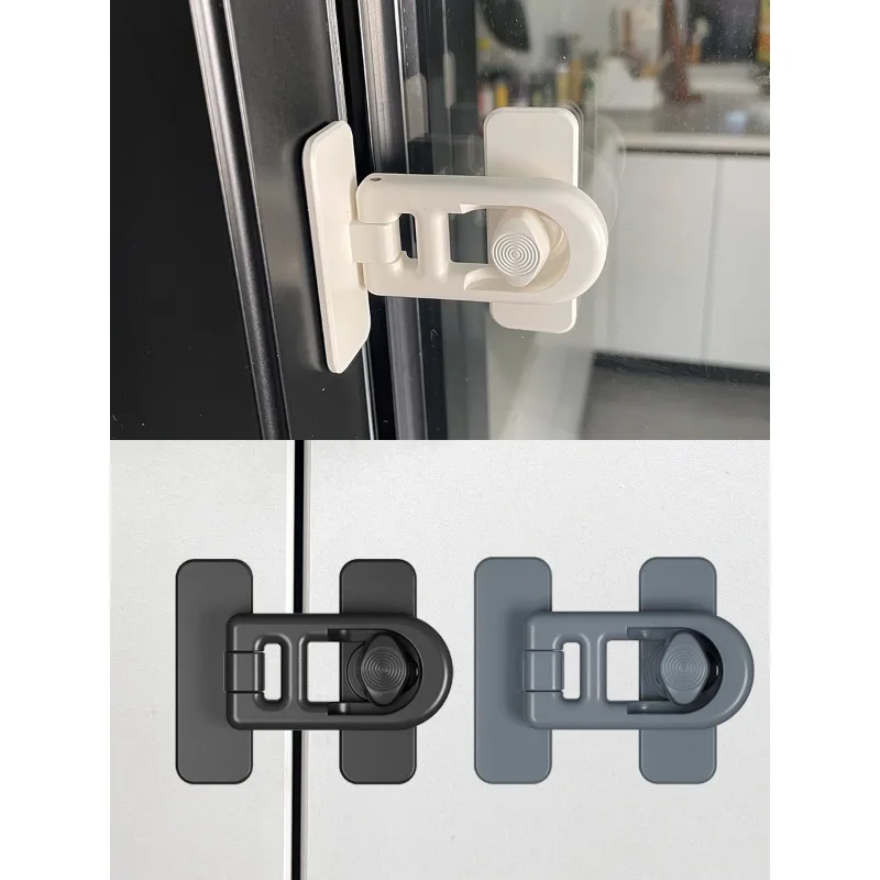 sliding door lock, cabinet door lock, child safety lock, drawer fixing buckle without punching
