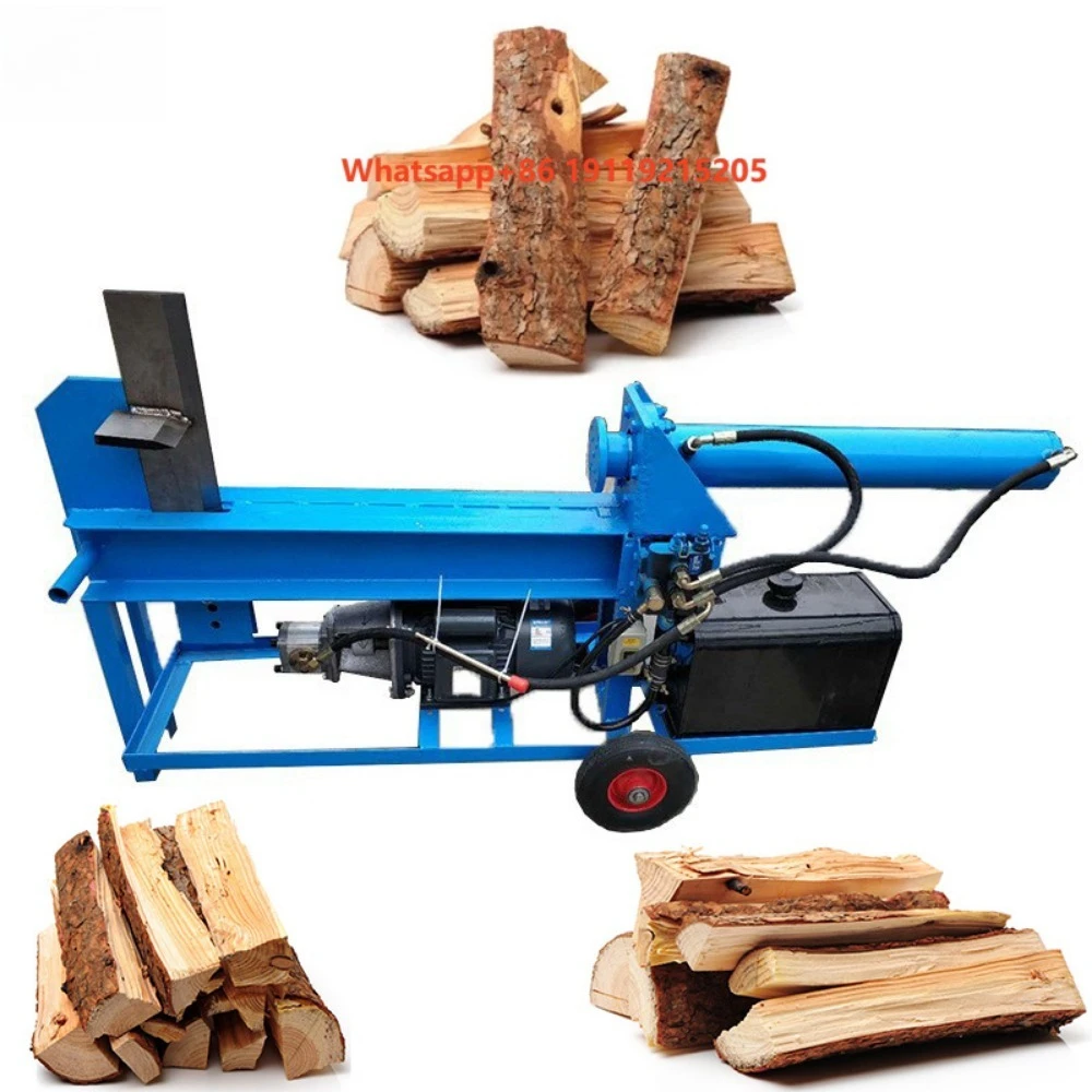 Logs Machines 50ton Electric Motor Powered Log 36 Ton Horizontal Chipper 40ton 10ton Cutter Wood Splitting Machine All in One