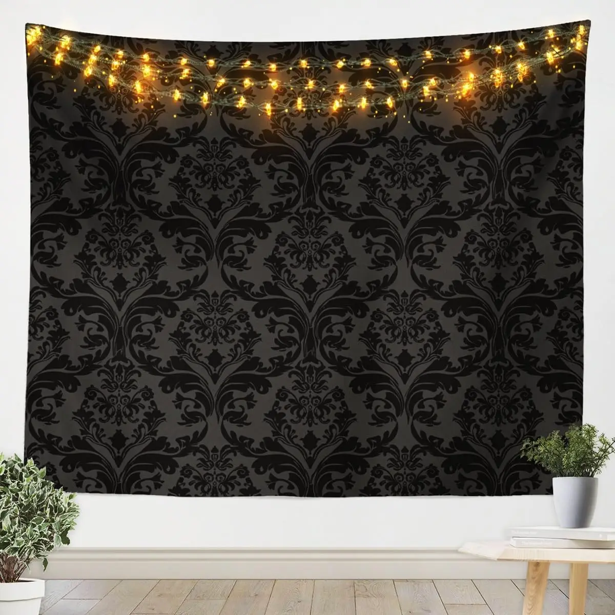 Boho Floral Tapestry for Bedroom Victorian Wall Tapestry Aesthetic,Gothic Paisley Tapestries Baroque Vintage Damask Goth Hanging