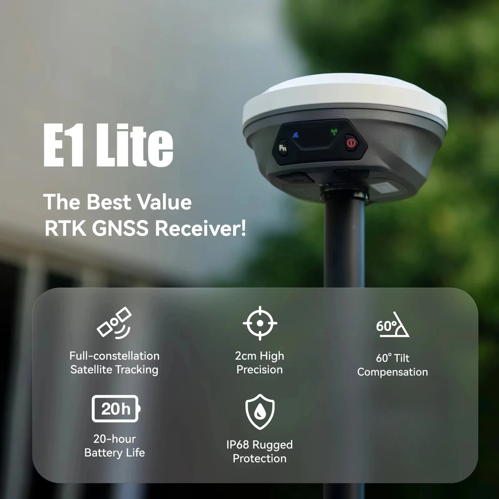 

1408 Channel GPS GNSS Base & Rover - 15km IMU Receiver